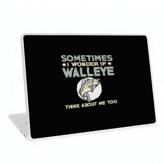 Funny Walleye Fishing Lover Laptop Skins