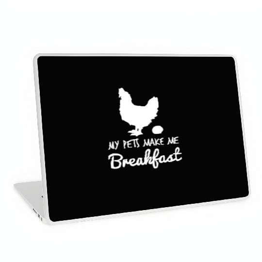 Breakfast Chicken Farmer Farming Birthday Gift Laptop Skins