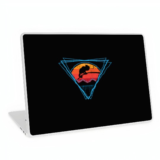Retro Chameleon For Chameleon Lover Laptop Skins