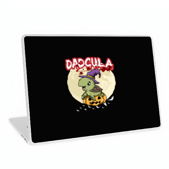 Dadcula Dracula Vampire Dad Funny Halloween Party Laptop Skins