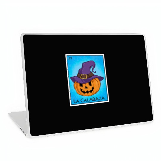 La Calabaza Pumpkin Card Mexican Lottery Card Laptop Skins