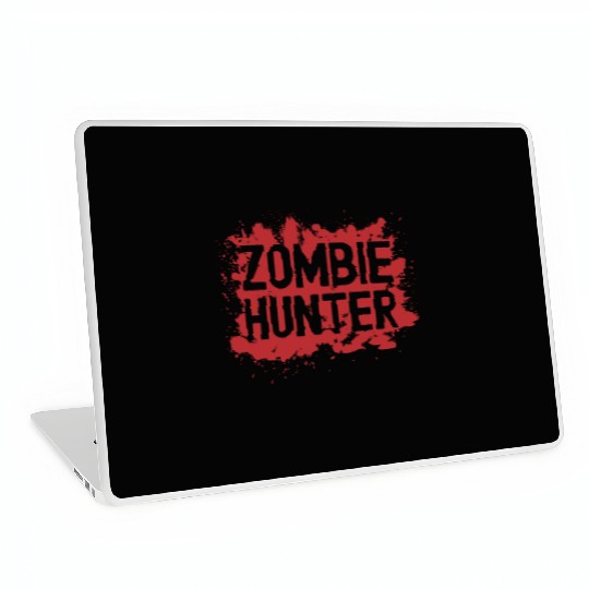 Zombie Hunter Creepy Scary Blood Splatter Zombies Laptop Skins
