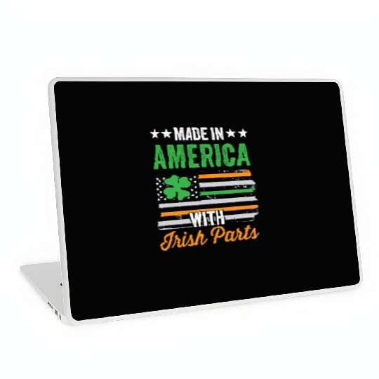 Made In America With Irish Parts Ireland Gaelic Laptop Skins