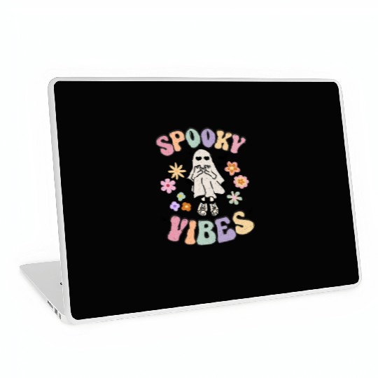 Spooky Season Retro Vintage Floral Halloween Laptop Skins