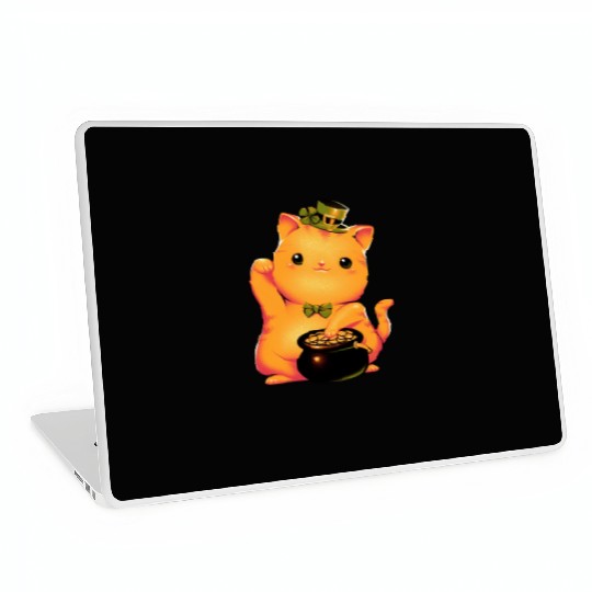 cat Irish Lucky Cat Laptop Skins