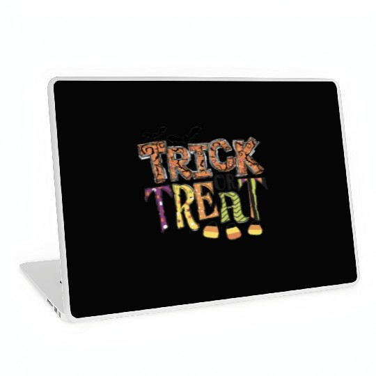 Trick or treat Funny Happy Halloween Pumpkin Spice Laptop Skins