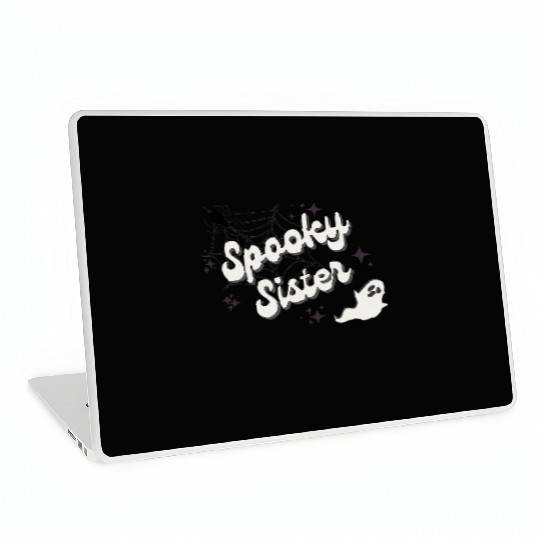 Spooky sister Halloween sister Laptop Skins gifts
