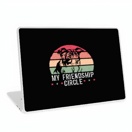 My Friendship Circle Dog Puppy Paw Border Collie Laptop Skins