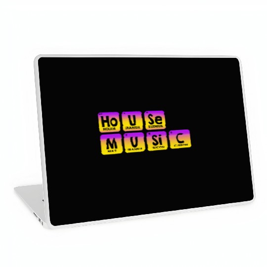 Periodic Table Science Techno House Music Laptop Skins