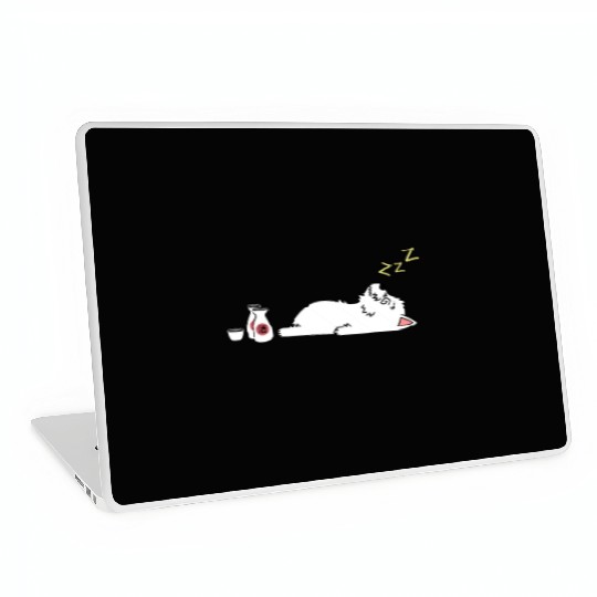 Westie Sake Drunk Laptop Skins