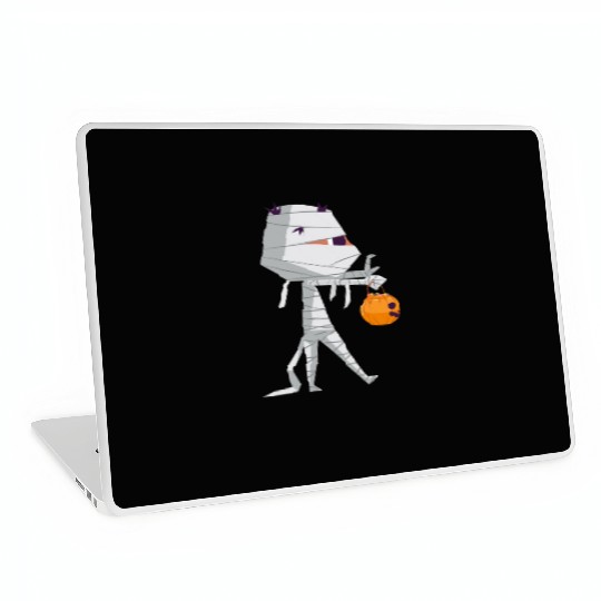Halloween Trick or Treat with Cartoon Character Laptop Skins
