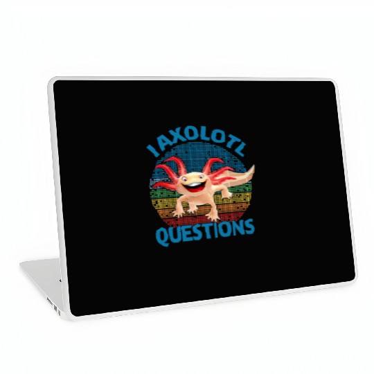 I Axolotl Questions Cute Retro Vintage Axolotl Laptop Skins