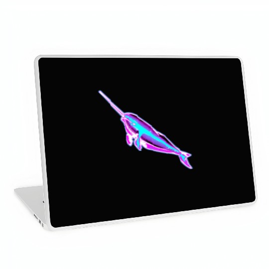 Synthwave Narwhal Laptop Skins