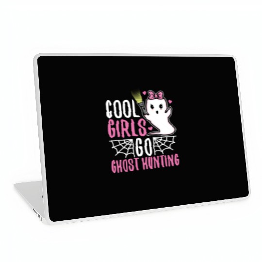 Cool girls go ghost hunting Laptop Skins