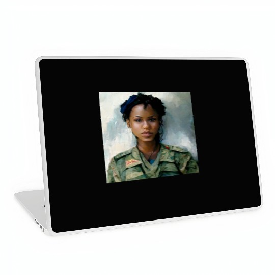 Beautiful US army combat medic painting Laptop Skins