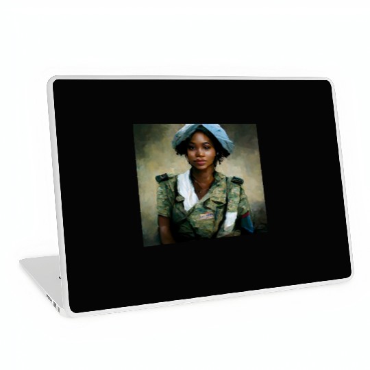 Beautiful US army combat medic painting Laptop Skins
