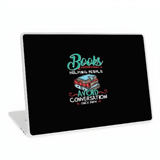 Books Helping People Avoid Conversation 1454 Libra Laptop Skins