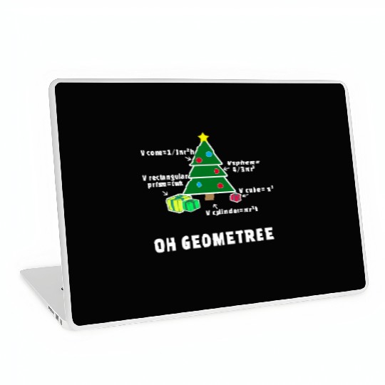 Oh Geometree Christmas Tree Math Teacher Geometry Laptop Skins