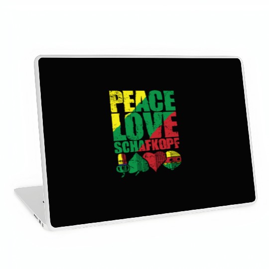 Peace Love Sheepshead Card Game Playing Card Laptop Skins