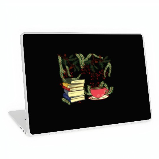 Winter Books and Tea Laptop Skins