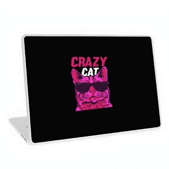Cat Lover Cat Owner Funny Cat Meme I Crazy Cat Laptop Skins