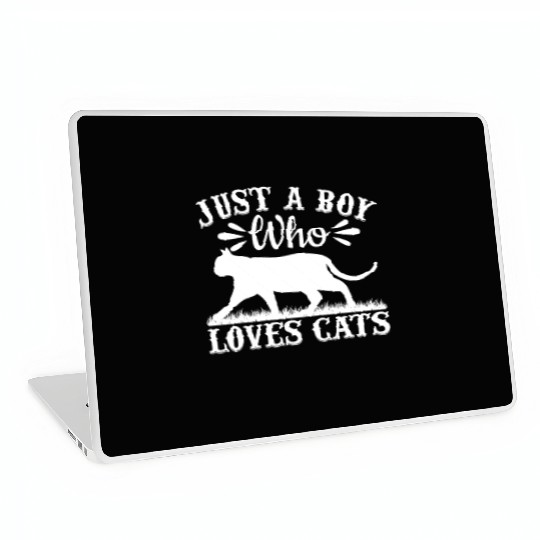 Cat Lover I Just A Boy Who Loves Cats Laptop Skins