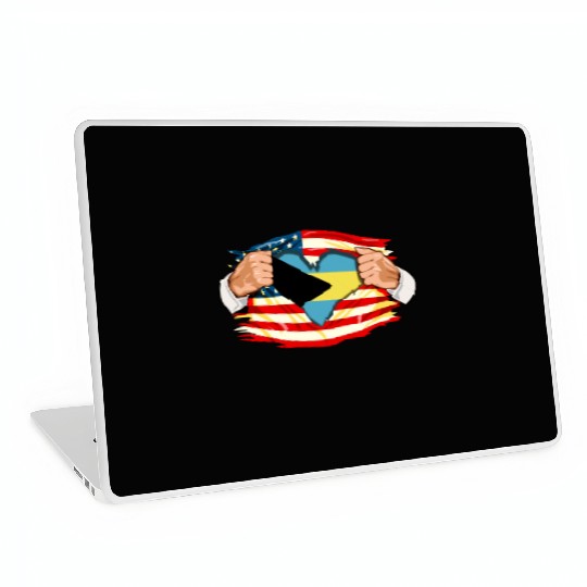 Bahamian Who Live in America Bahamas Flag Laptop Skins