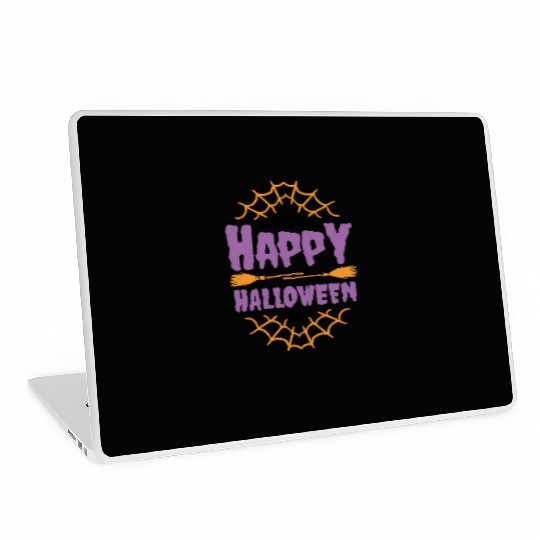 Happy Halloween Cat Pumpkin Laptop Skins