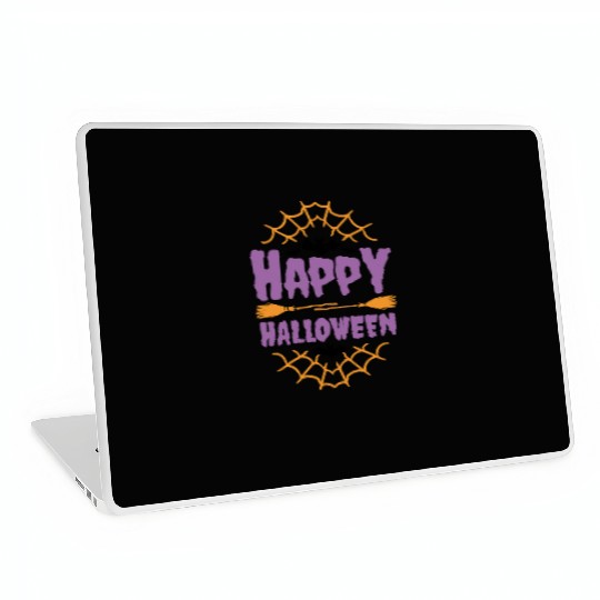 Happy Halloween Cat Pumpkin Laptop Skins