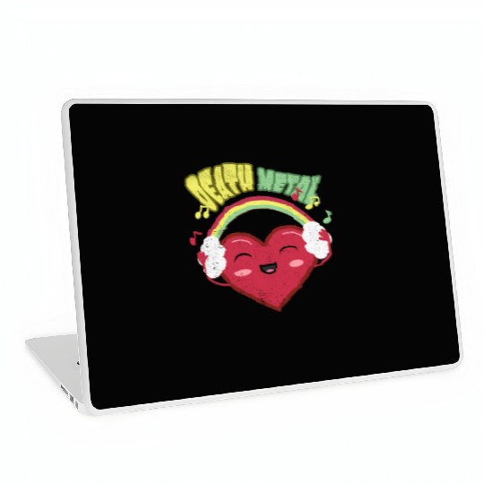 Death Metal Cute Heart Laptop Skins
