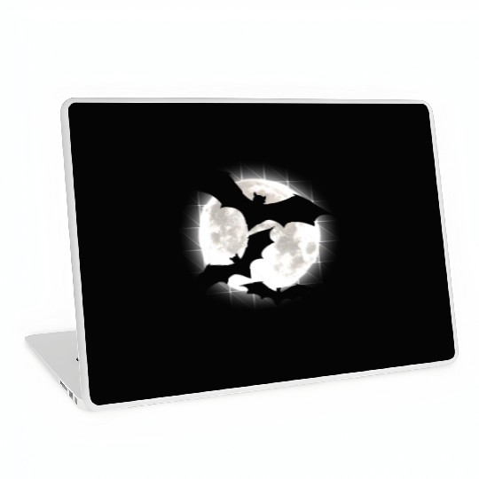 Bat MOON Pumpkin Trick or Treat Funny Halloween Laptop Skins