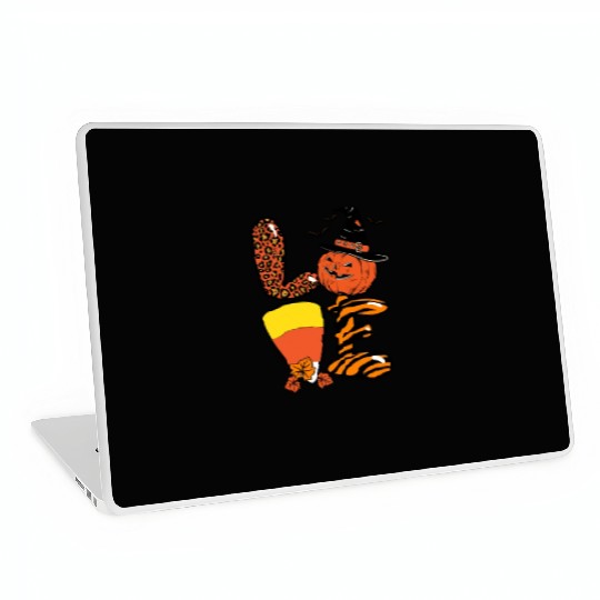 Halloween Love Candy Corn Laptop Skins