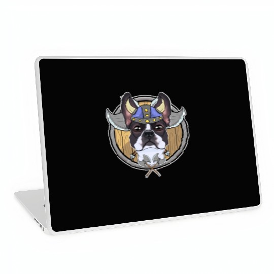 Boston Terrier I Valhalla I Viking Laptop Skins