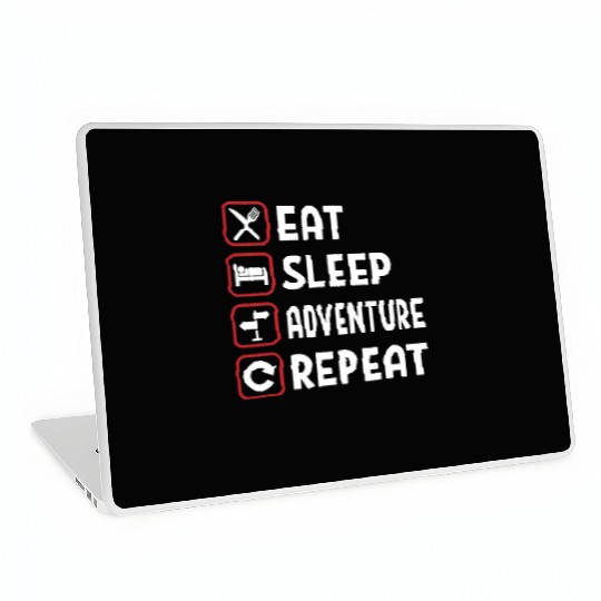 Eat Sleep Adventure Repeat Laptop Skins