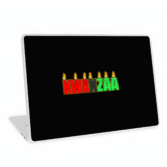 Afro American Candle Kinara Kwanzaa Laptop Skins