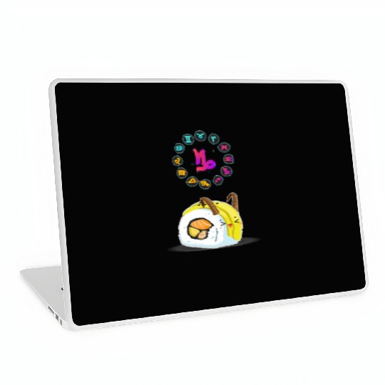 Japanese Sushi Funny Capricorn Zodiac Sushi Lover Laptop Skins