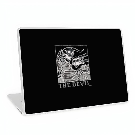 Skeleton Bones Tarot Card Occult Devil Gothic Laptop Skins