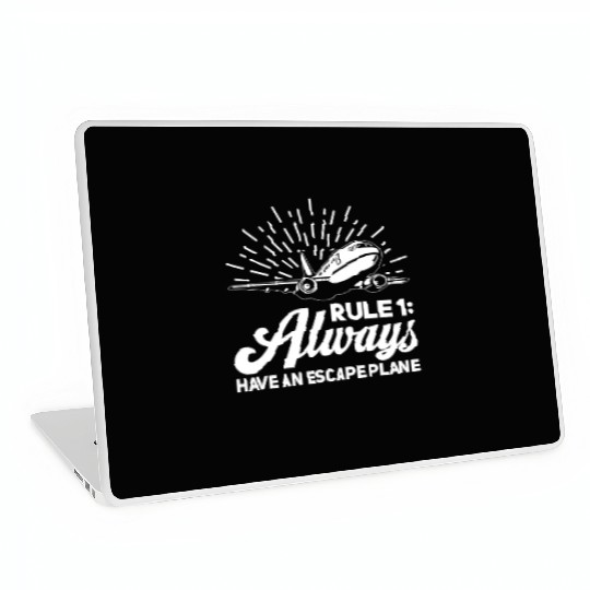 Airline Pilot Pun Escape Plane Aircraft Pilot Laptop Skins