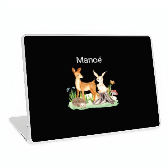 Animal deer rabbit hedgehog Manoé Laptop Skins