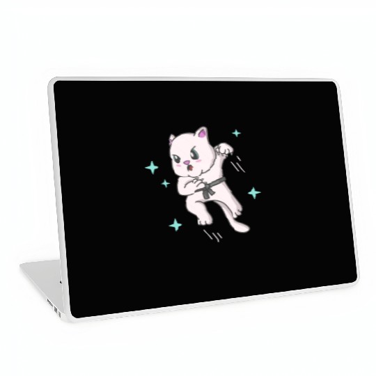Kawaii Cat Ninja Kitten Fighter Karate Laptop Skins