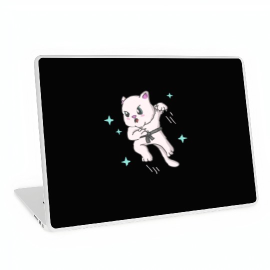 Kawaii Cat Ninja Kitten Fighter Karate Laptop Skins
