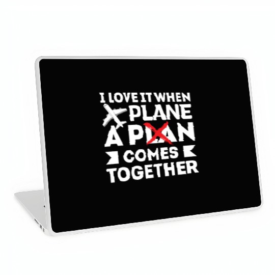 Airline Pilot Plane Comes Together Aircraft Pun Laptop Skins