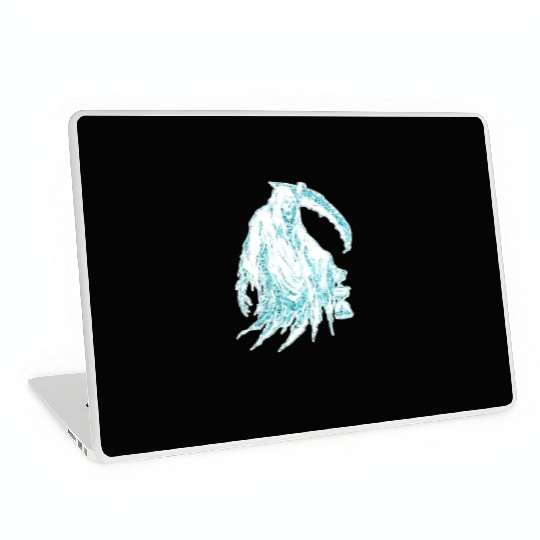 Funny Haloween Green Grim Reaper Costume Laptop Skins