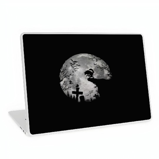 Halloween Werewolf Full Moon Bats and Black trick Laptop Skins
