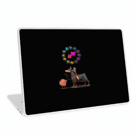 Funny Dog Lover Horoscope Sagittarius Zodiac Sign Laptop Skins