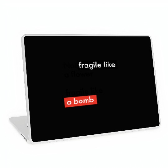 Feminism - Fragile like a bomb - Frida Kahlo Laptop Skins