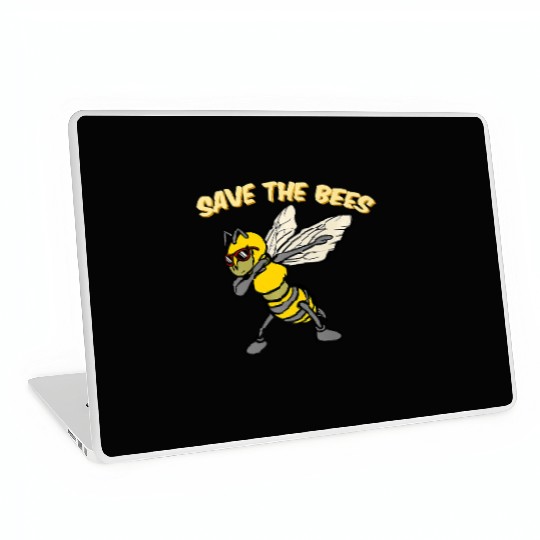 Save The Bees Laptop Skins Dabbing Bumblebee Bee Earth Pl