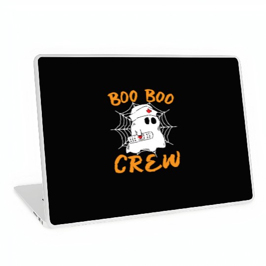 Halloween Costume - Boo Boo Crew Ghost Laptop Skins
