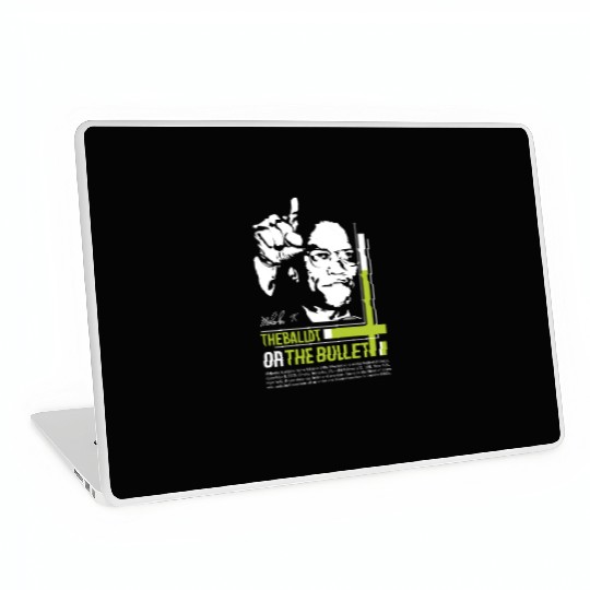 MALCOLM X Education Quote Laptop Skins