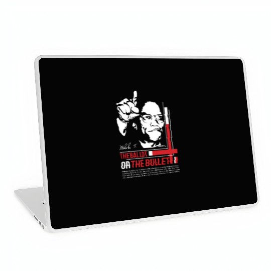 MALCOLM X Motivation quote Laptop Skins